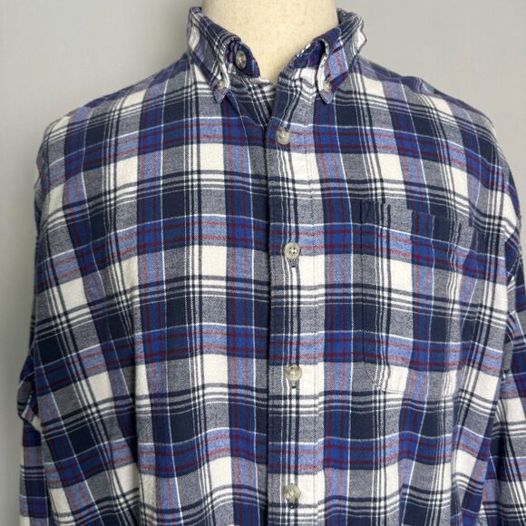 Cabela's Men's Plaid Long Sleeve Flanel Shirt, Size 2XL, Blue, Red, Gray, 2/$25 - Picture 3 of 10
